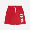 Teen BOSS Swimwear | Boys Logo Swim Shorts In Red