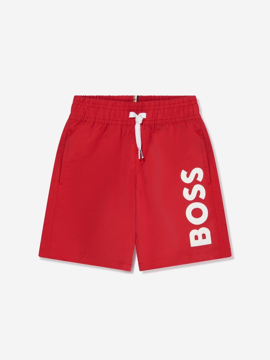 Teen BOSS Swimwear | Boys Logo Swim Shorts In Red