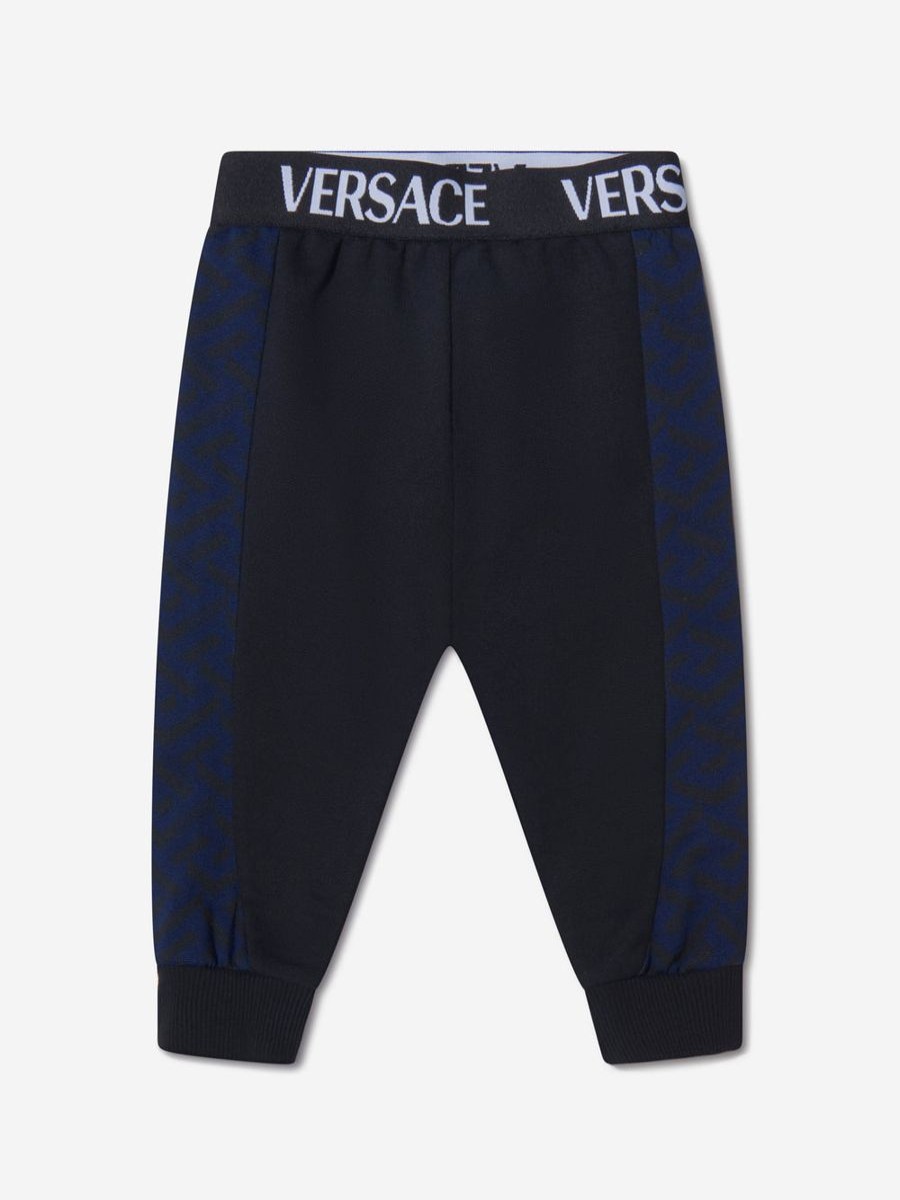 Baby Versace Sweatpants | Baby Boys Cotton La Greca Signature Print Joggers