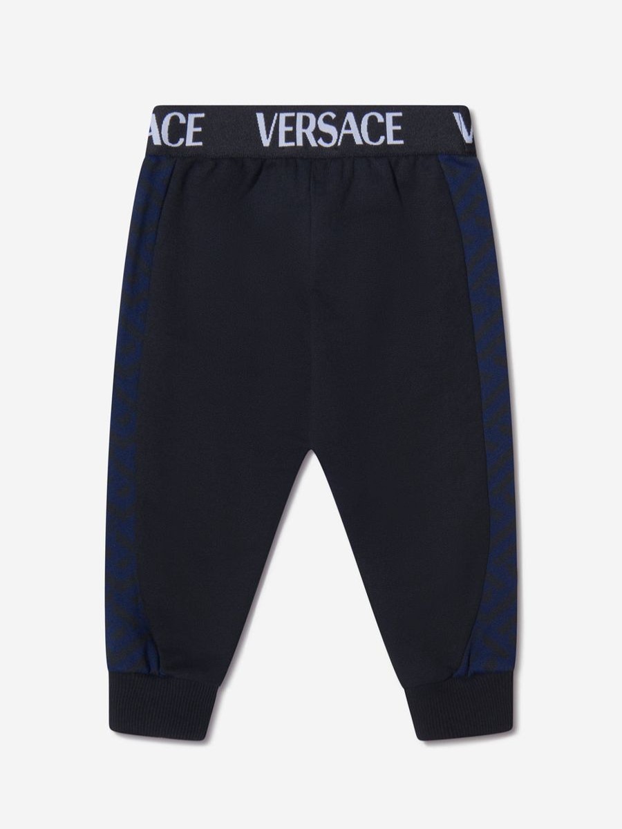 Baby Versace Sweatpants | Baby Boys Cotton La Greca Signature Print Joggers