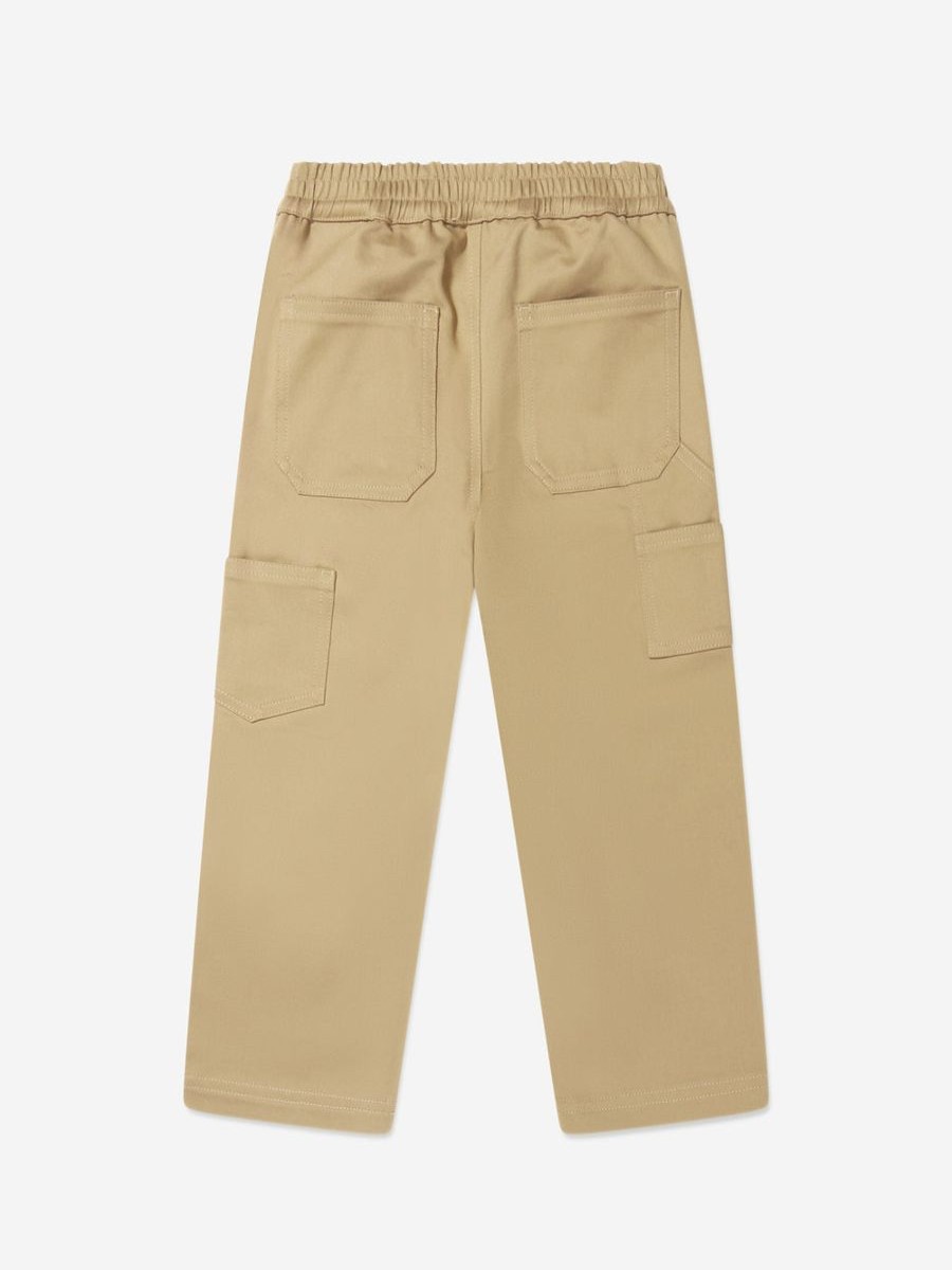 Teen Off-White Shorts | Boys Camouflage Logo Carpenter Trousers In Beige