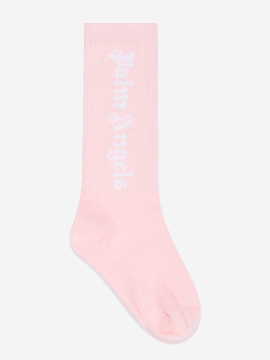 Girls Palm Angels Socks & Tights | Girls Logo High Socks In Pink