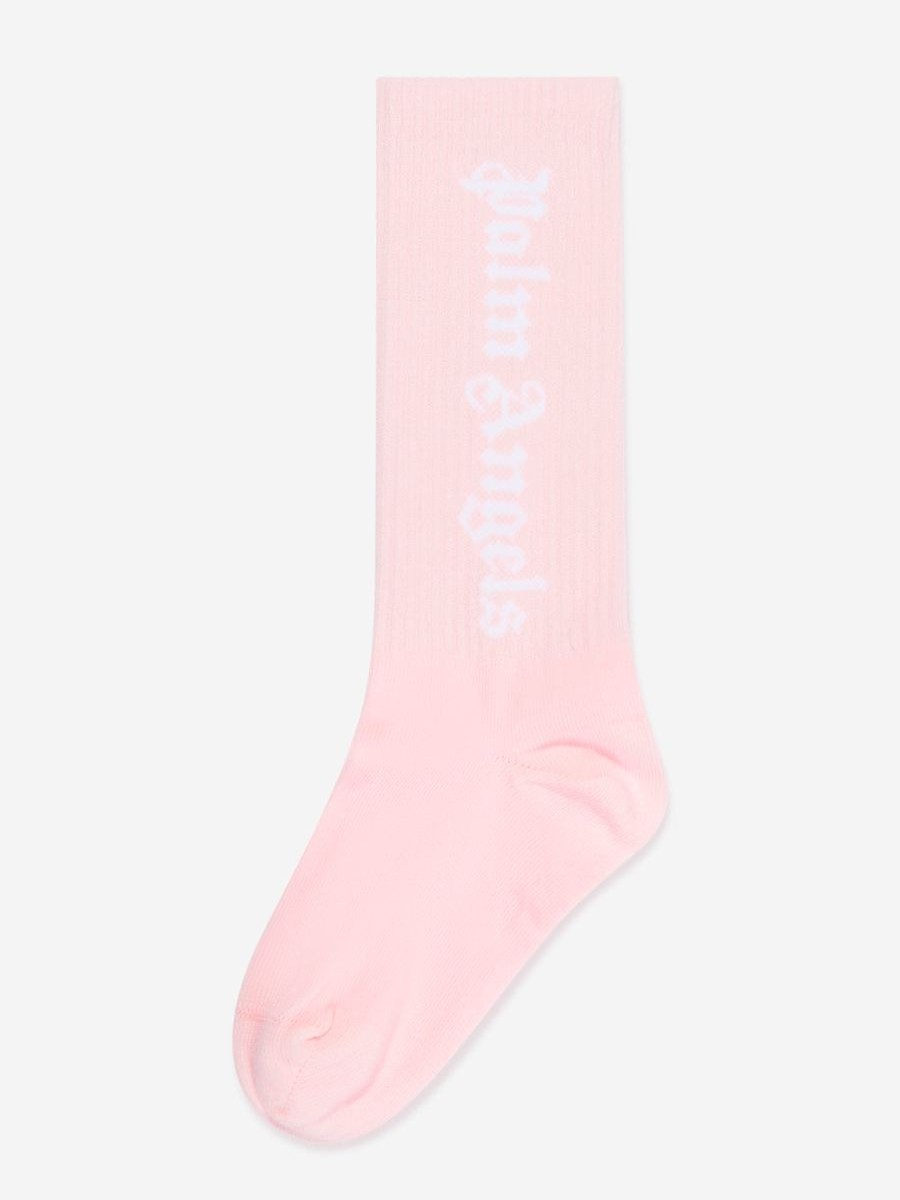 Girls Palm Angels Socks & Tights | Girls Logo High Socks In Pink