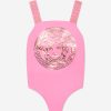 Teen Versace Swimwear | Girls Medusa Logo Swimming Costume In Pink