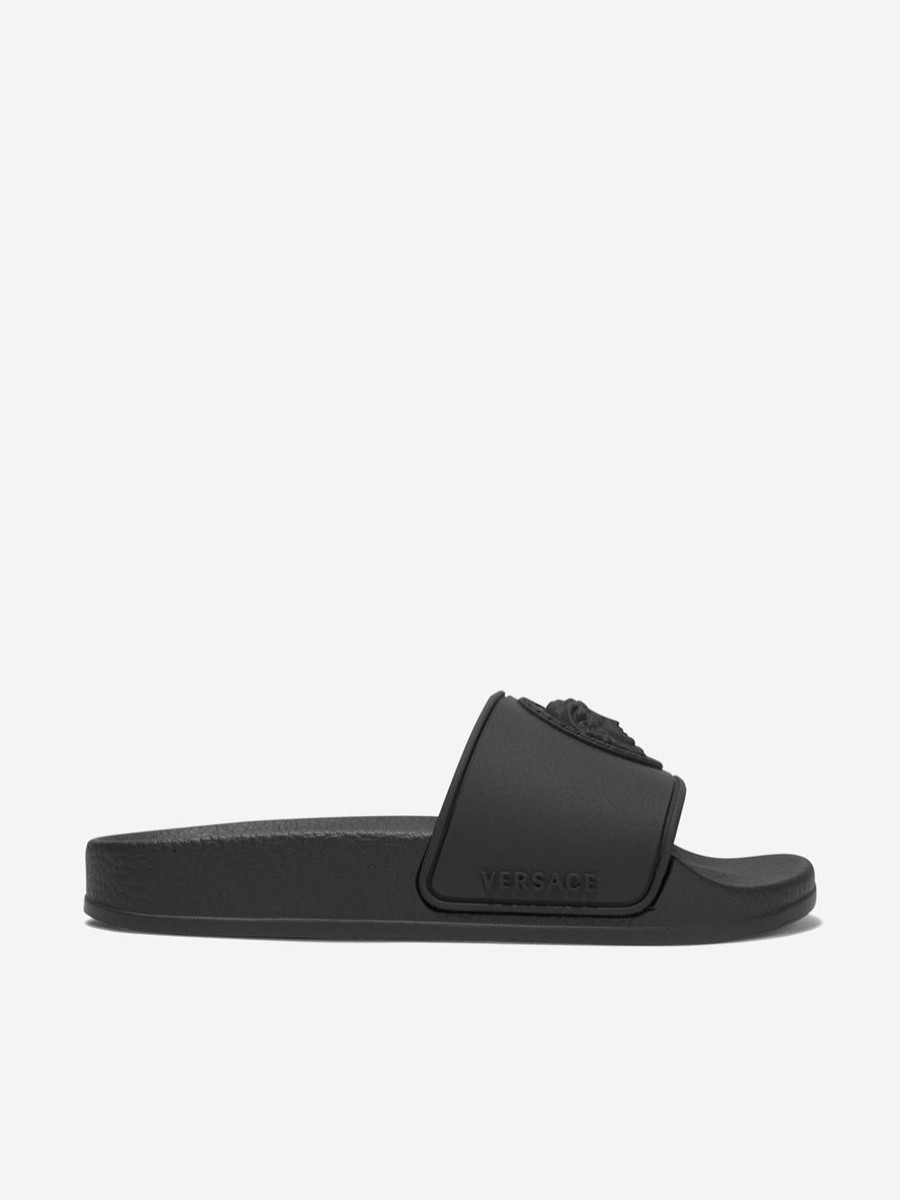 Teen Versace Footwear | Versace - Kids Medusa Logo Sliders | Childsplay Clothing