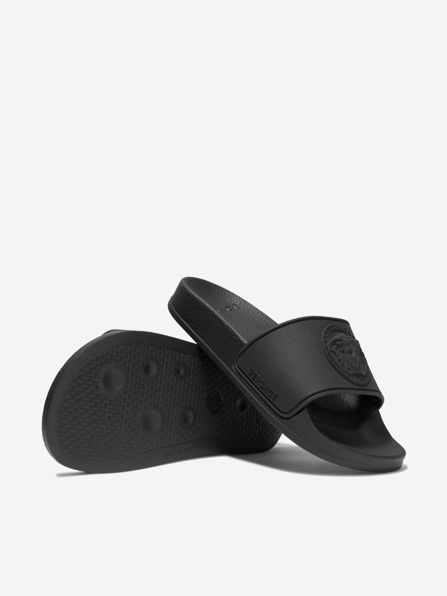 Teen Versace Footwear | Versace - Kids Medusa Logo Sliders | Childsplay Clothing