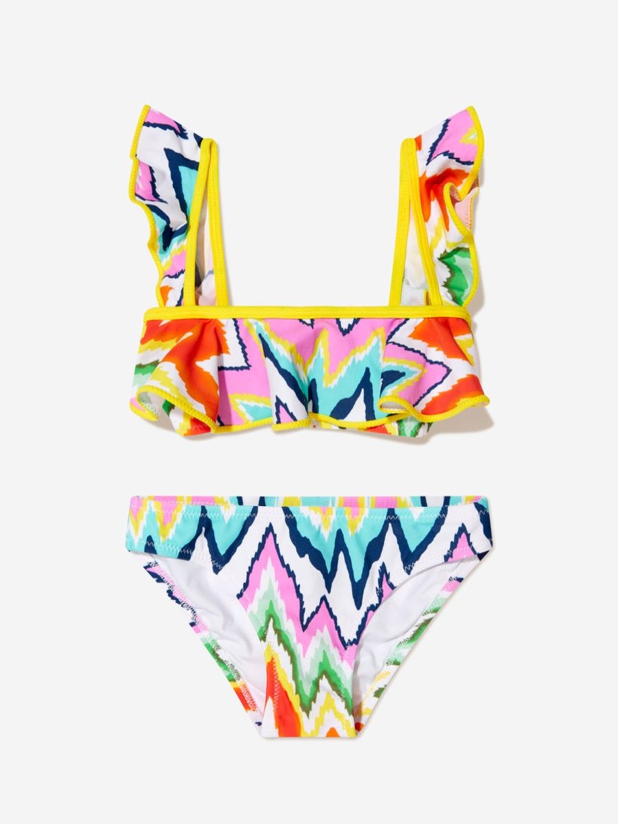 Teen Nessi Byrd Swimwear | Nessi Byrd - Girls Akeno Zig Zag Bikini In Multicolour | Childsplay Clothing