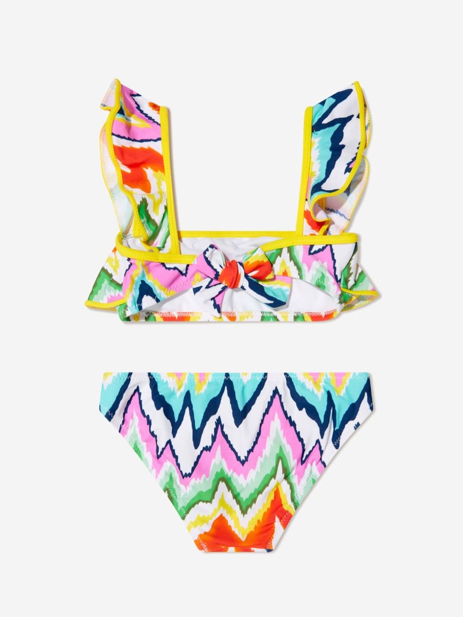 Teen Nessi Byrd Swimwear | Nessi Byrd - Girls Akeno Zig Zag Bikini In Multicolour | Childsplay Clothing