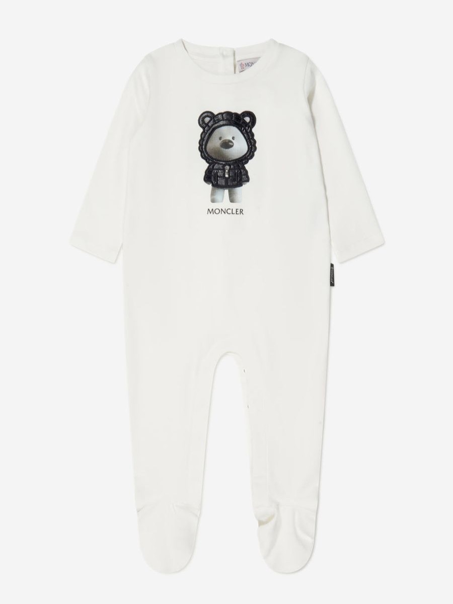 Baby Moncler Enfant Babygrows & Rompers | Moncler Enfant - Baby Bear Print Babygrow | Childsplay Clothing