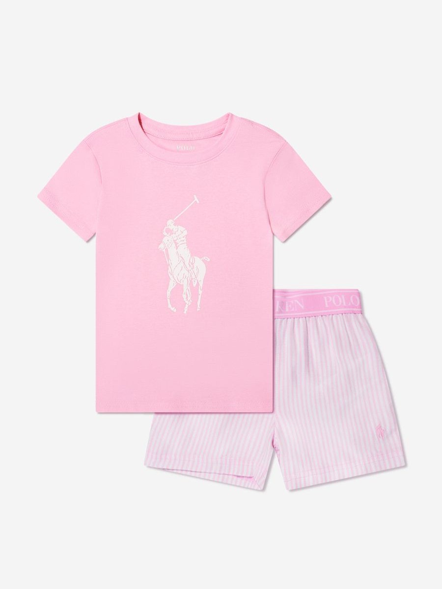 Girls Ralph Lauren Kids Nightwear & Pyjamas | Girls T-Shirt And Shorts Pyjama Set In Pink