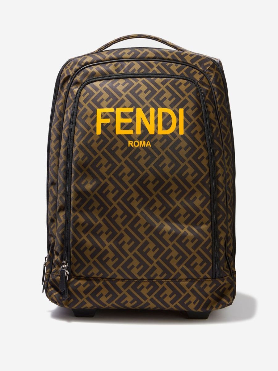 Girls Fendi Kids Bags & Backpacks | Fendi Kids - Ff Logo Trolley Case (H:40Cm) | Childsplay Clothing