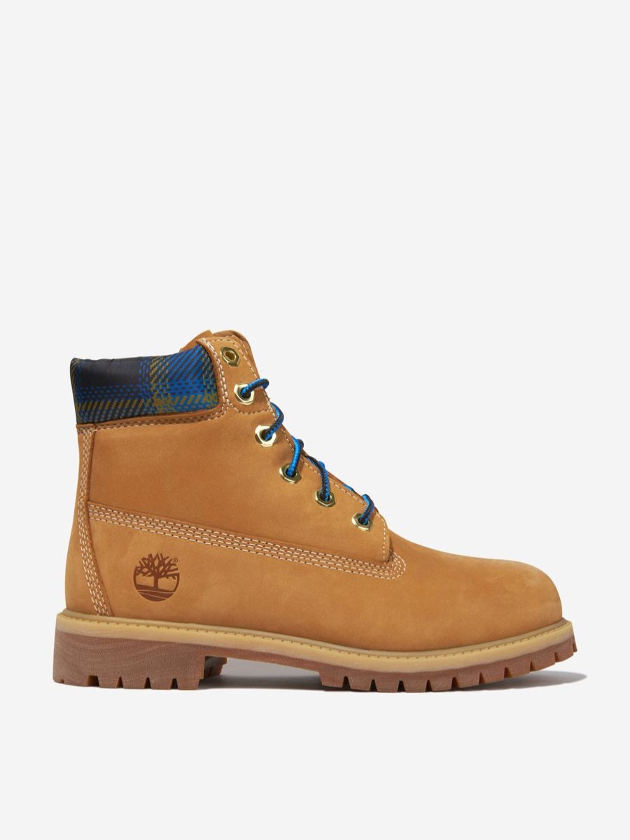 Teen Timberland Footwear | Kids Nubuck 6 Inch Premium Plaid Hack Boots