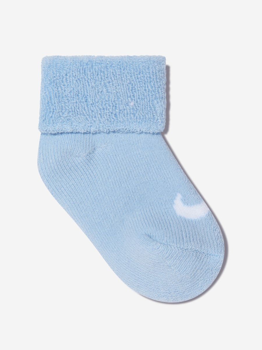 Baby Nike Socks & Tights | Baby Boys 6 Pack Terry Cuffed Socks Set In Blue