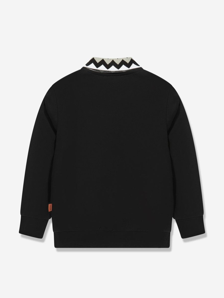 Teen Missoni Sweatshirts & Hoodies | Boys Collar Sweatshirt In Black