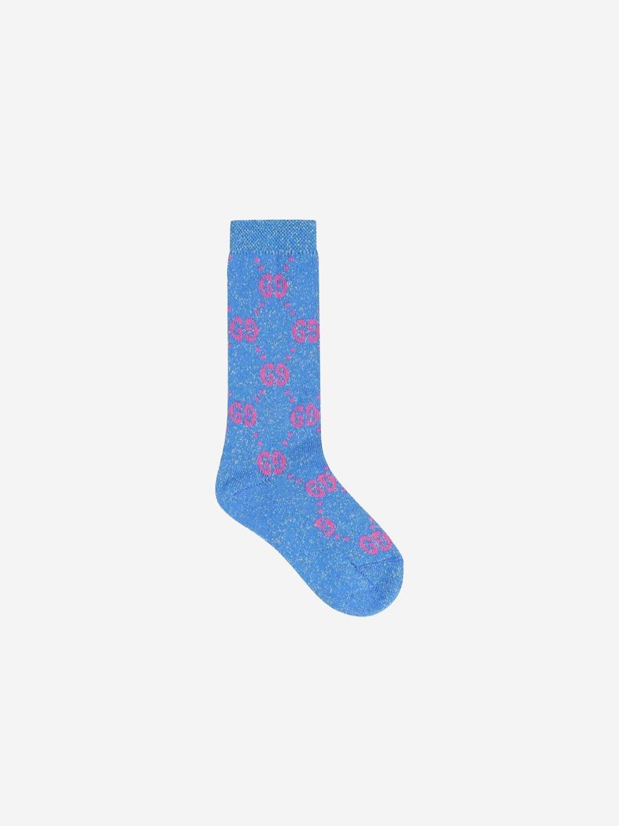 Girls Gucci Kids Socks & Tights | Gucci Kids - Girls Glittery Gg Socks | Childsplay Clothing