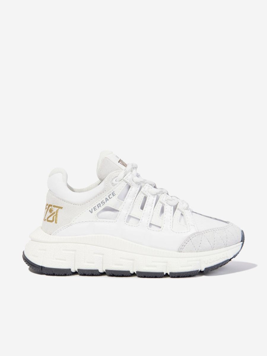 Girls Versace Sneakers | Kids Trigreca Trainers In White