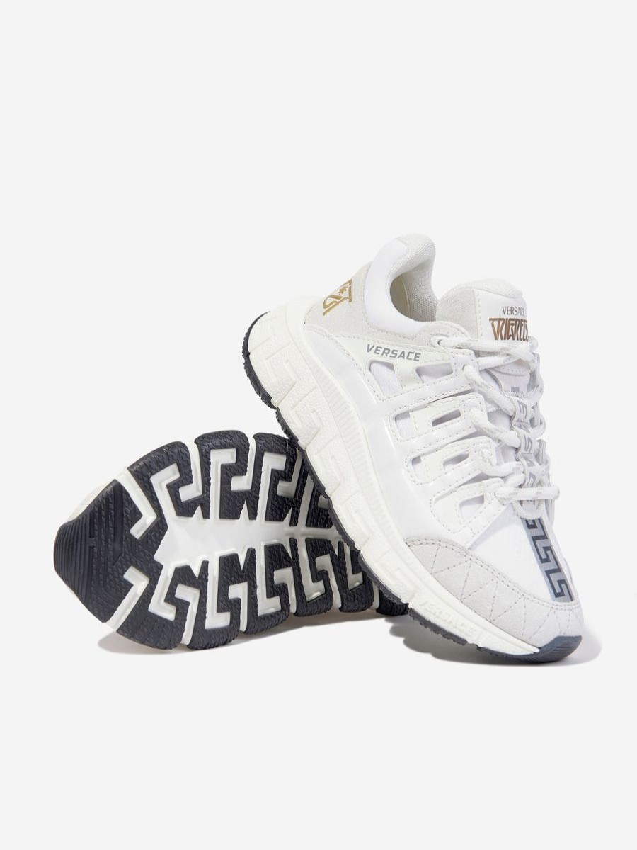 Girls Versace Sneakers | Kids Trigreca Trainers In White