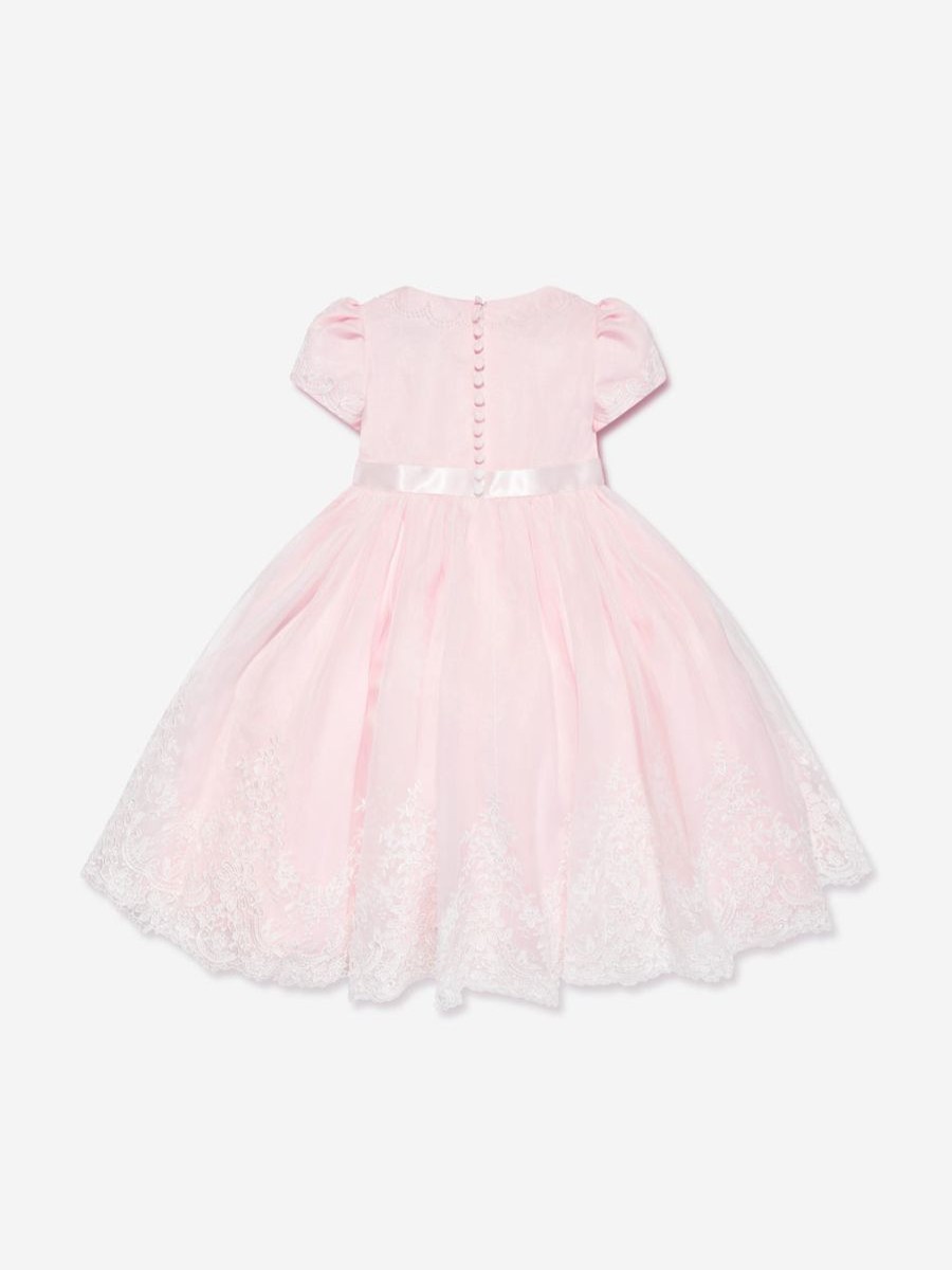 Baby Sarah Louise Dresses | Sarah Louise - Girls Ceremonial Ballerina Length Dress In Pink | Childsplay Clothing