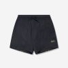 Teen Off-White Swimwear | Boys Diagonal Logo Swim Shorts In Black