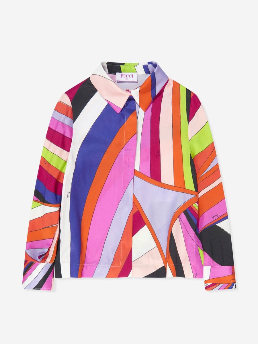 Teen Emilio Pucci Sweatshirts & Hoodies | Girls Iride Print Blouse In Multicolour