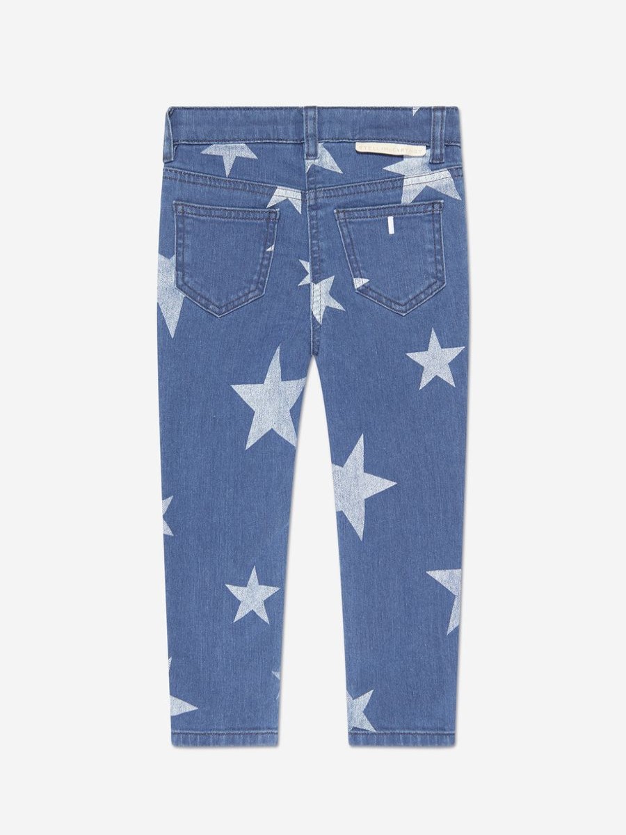 Girls Stella McCartney Kids Jeans | Girls Star Print Slim Fit Jeans In Blue