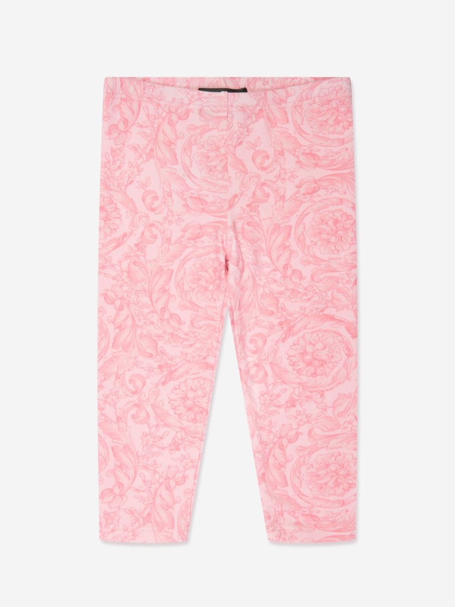 Girls Versace Leggings | Baby Girls Barocco Leggings In Pink