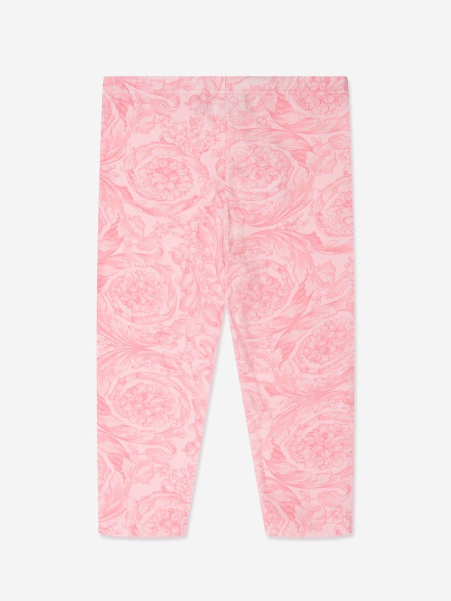 Girls Versace Leggings | Baby Girls Barocco Leggings In Pink