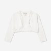 Girls Sarah Louise Jumpers & Cardigans | Girls Frilly Bolero In Ivory