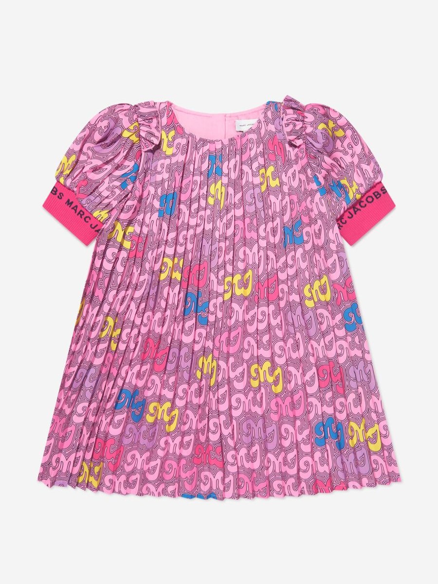 Teen MARC JACOBS Dresses | Girls Pleated Logo Dress In Pink