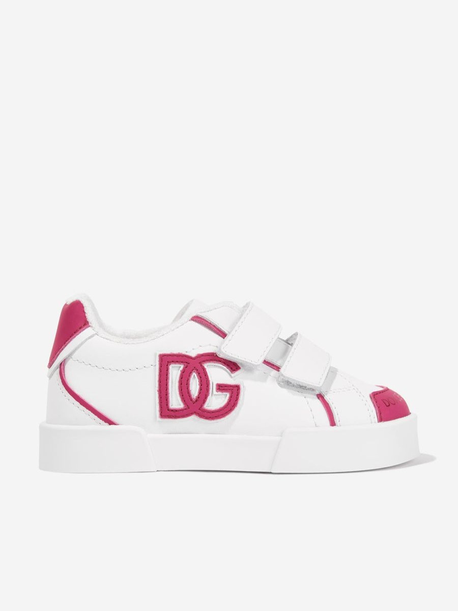 Girls Dolce & Gabbana Kids Sneakers | Girls Leather Portofino Trainers In White