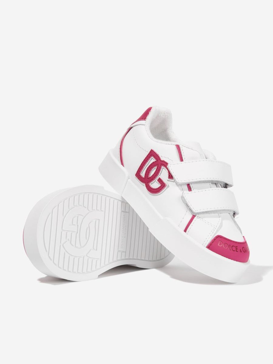 Girls Dolce & Gabbana Kids Sneakers | Girls Leather Portofino Trainers In White