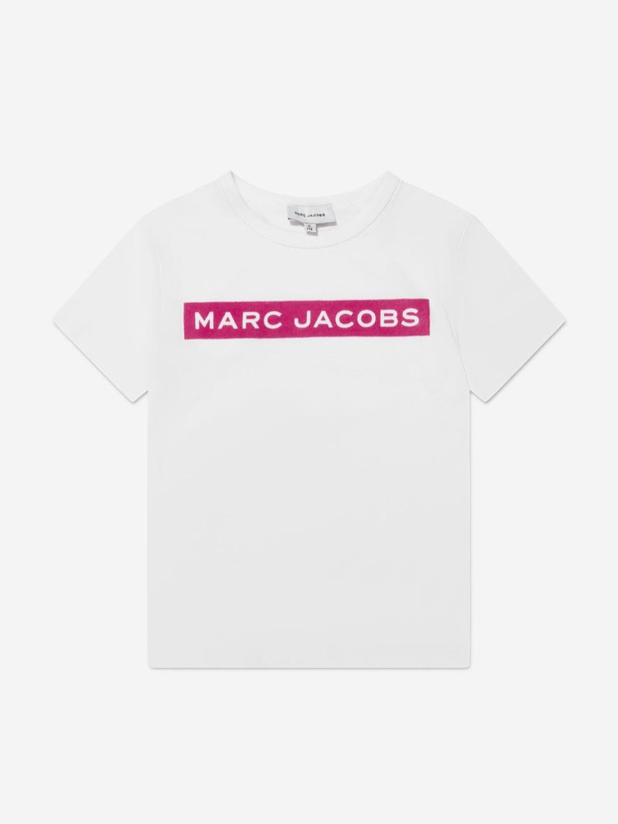 Girls MARC JACOBS Tops & T-Shirts | Girls Logo Print T-Shirt In White