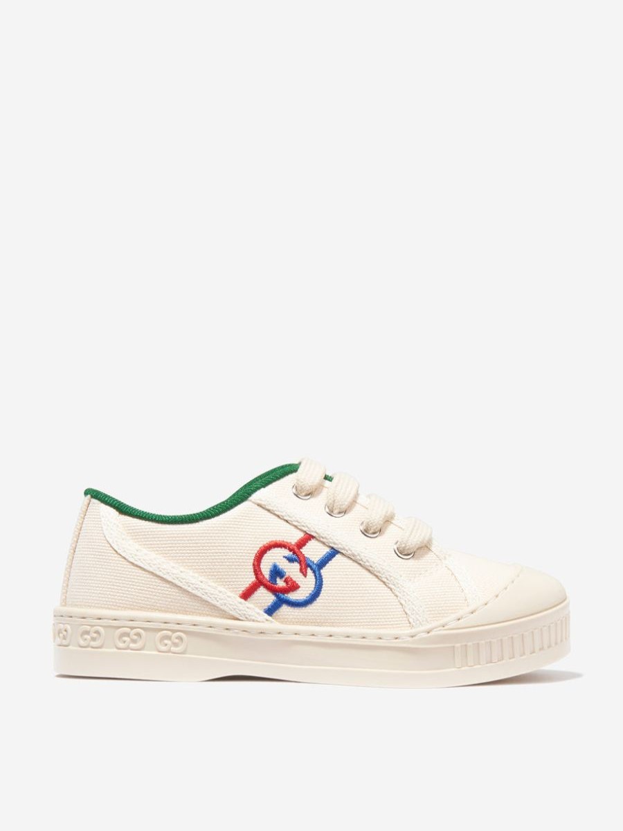 Girls Gucci Kids Sneakers | Kids Gg Tennis Trainers In White