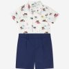 Baby Fendi Kids Babygrows & Rompers | Fendi Kids - Baby Boys Bear Beach Party Romper In Multicolour | Childsplay Clothing