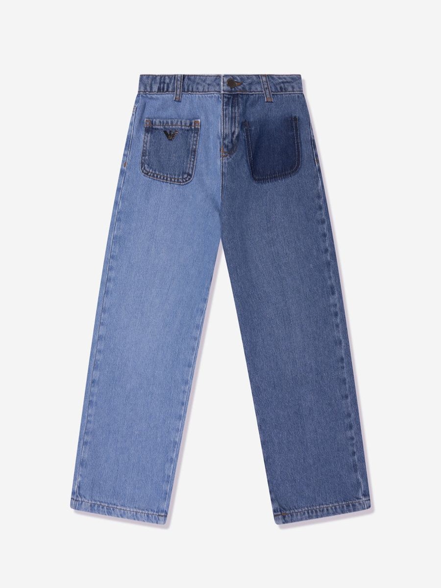 Girls Emporio Armani Jeans | Girls Wide Leg Jeans In Blue