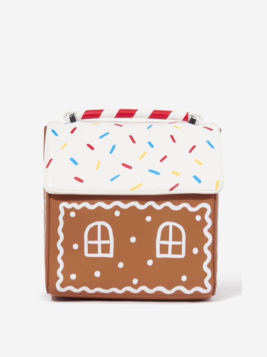 Girls Stella McCartney Kids Bags & Backpacks | Girls Gingerbread House Handbag In Brown