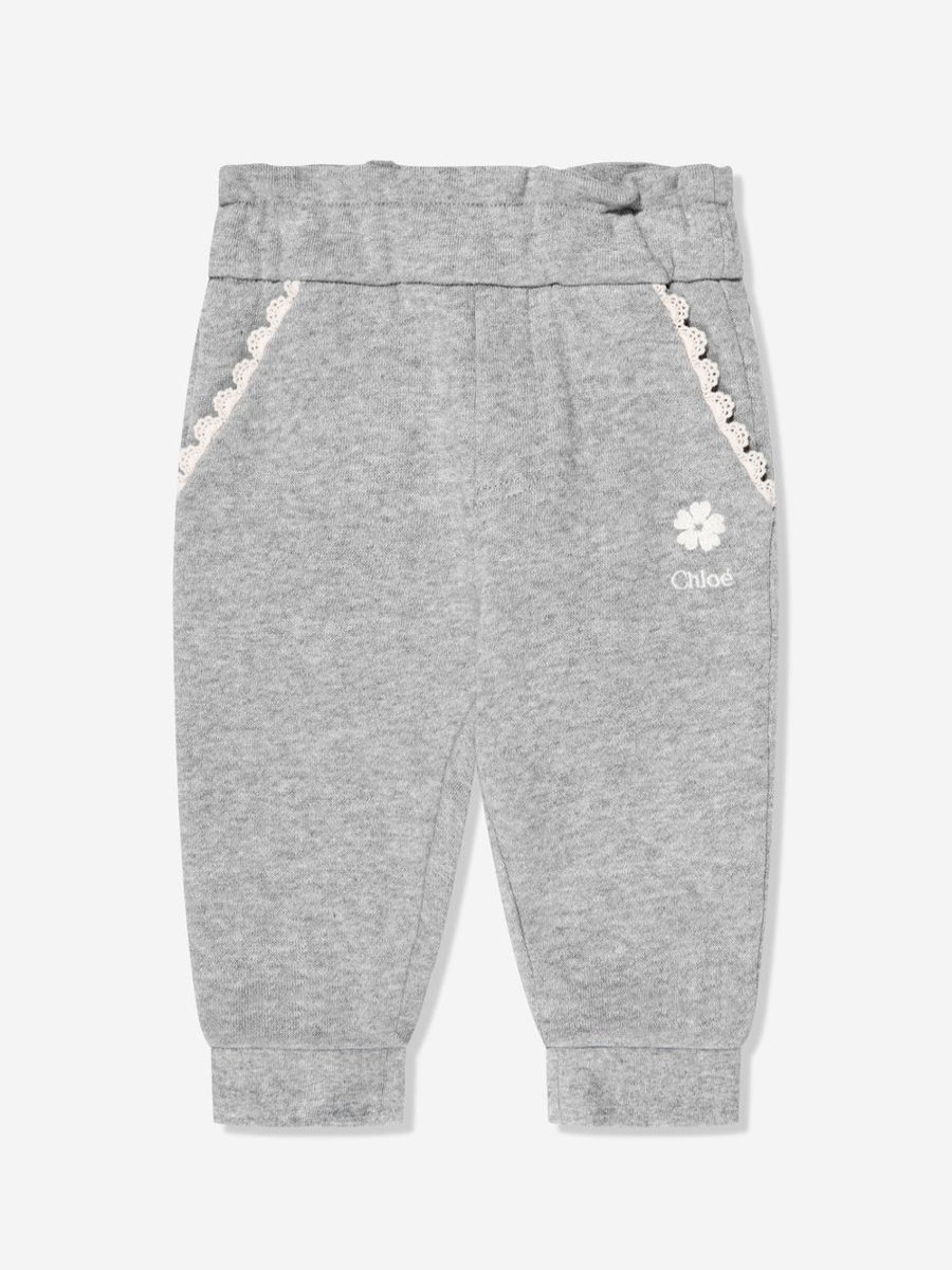 Baby Chloé Sweatpants | Baby Girls Joggers In Grey