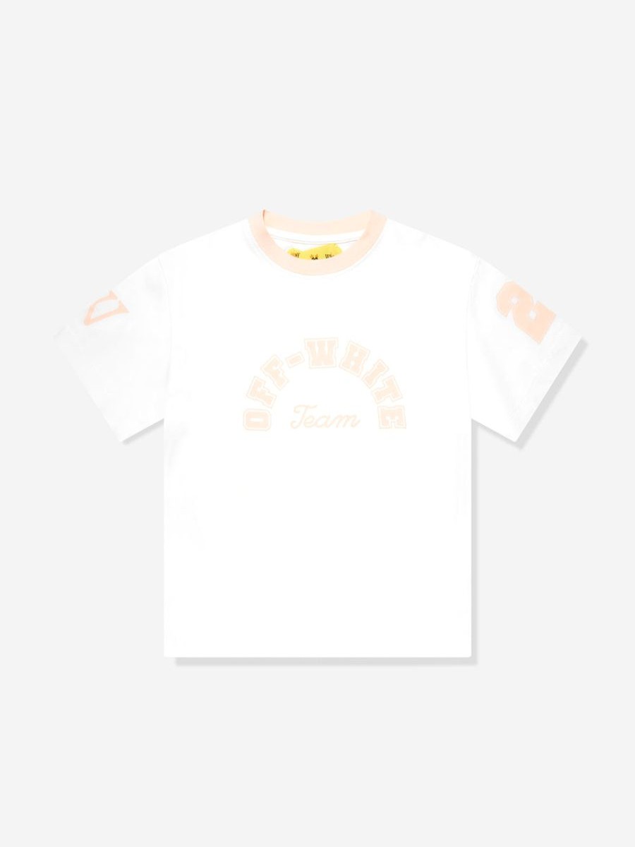 Girls Off-White Tops & T-Shirts | Girls Team 23 T-Shirt In White