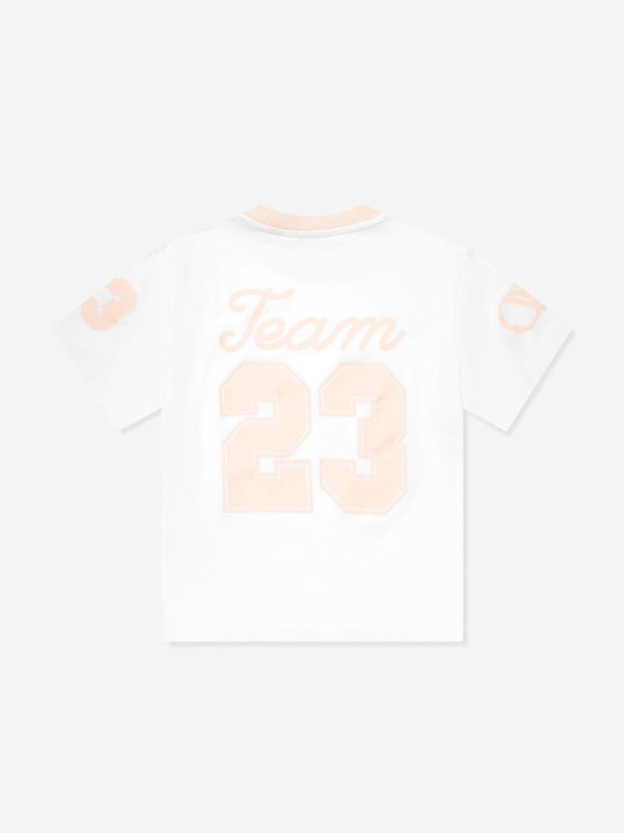 Girls Off-White Tops & T-Shirts | Girls Team 23 T-Shirt In White