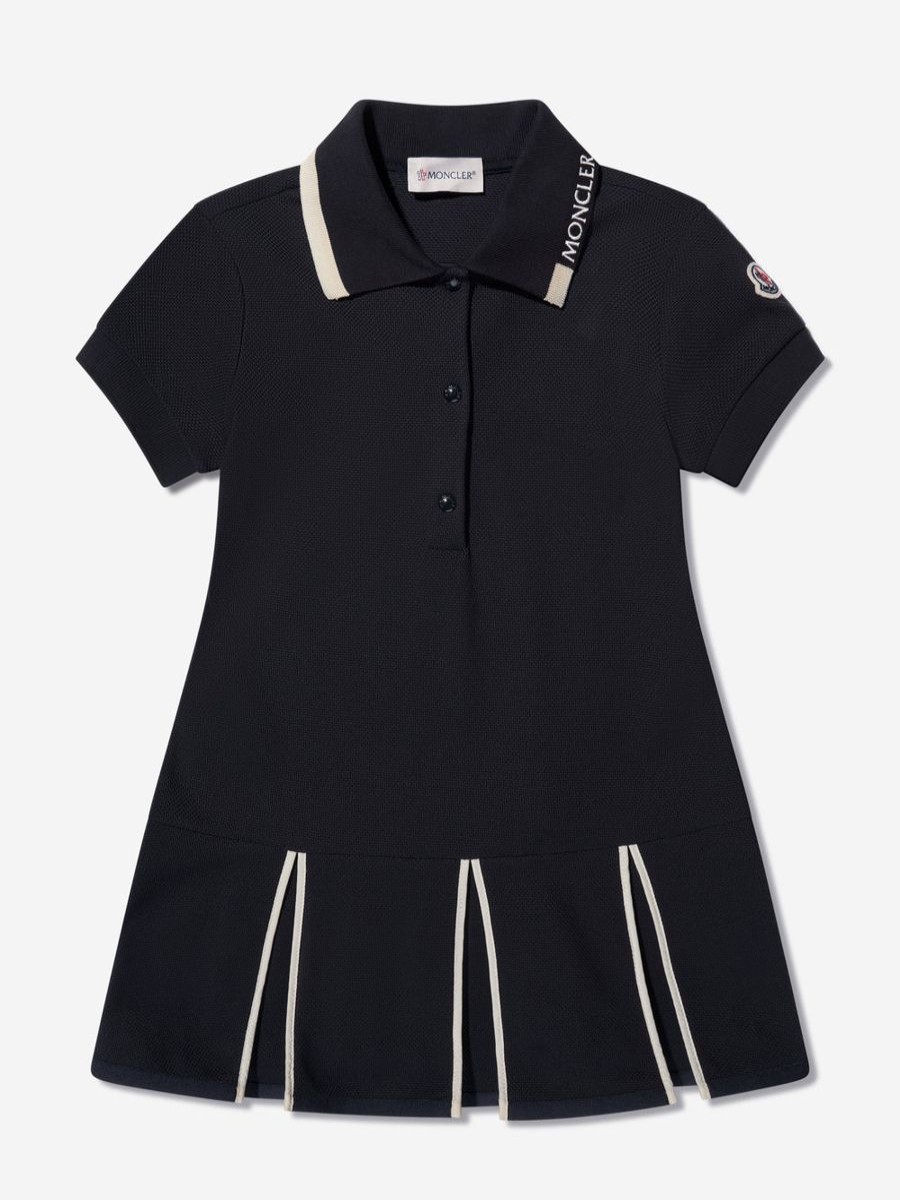 Teen Moncler Enfant Shorts | Girls Logo Polo Dress In Navy