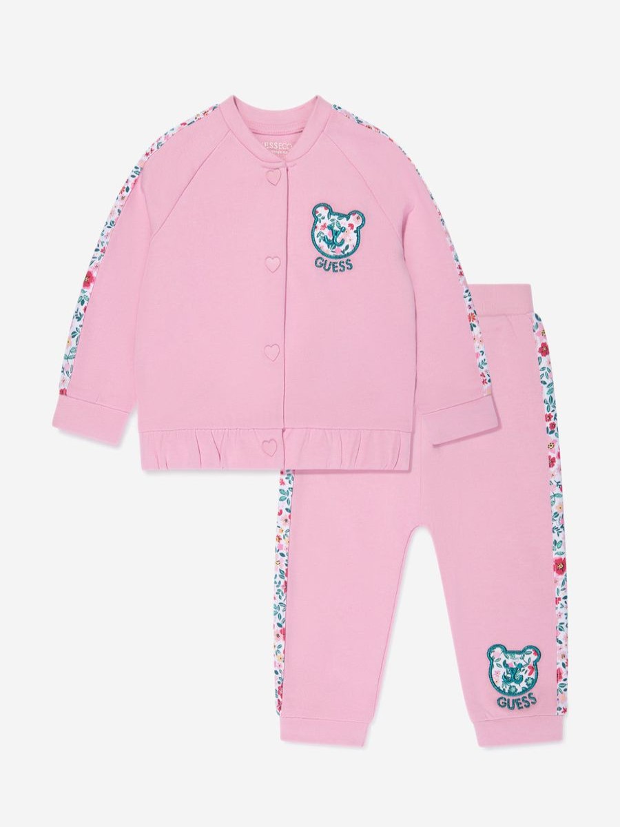 Baby Guess Tracksuits | Baby Girls Tracksuit In Pink