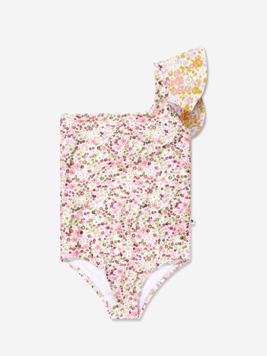 Girls Molo Swimwear | Girls Meadow Print Nitt Swimsuit