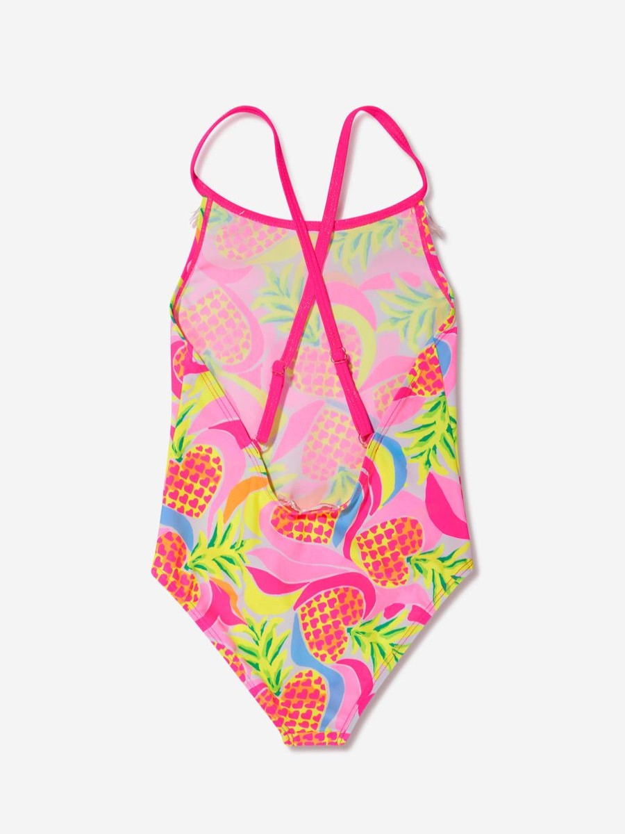 Girls Billieblush Swimwear | Girls Hearts Swimming Costume In Multicolour