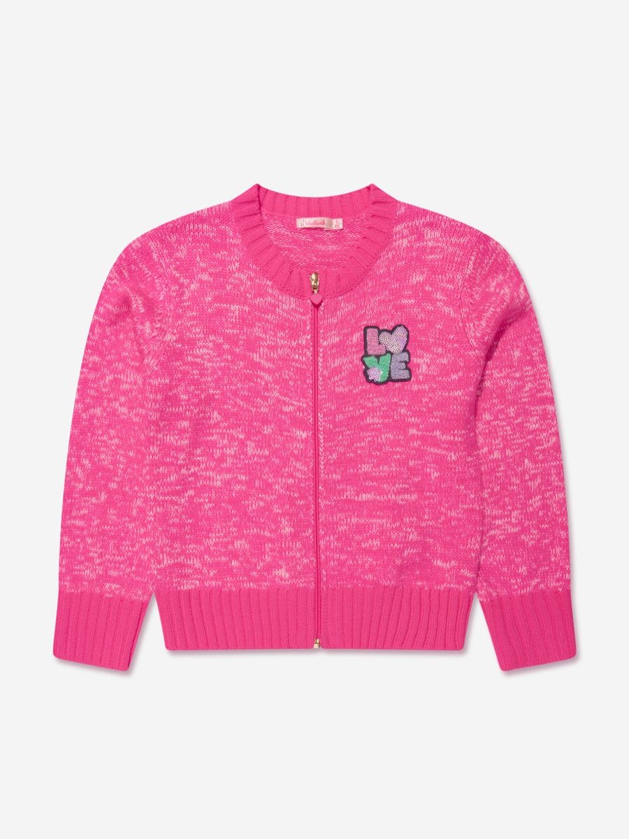 Teen Billieblush Sweatshirts & Hoodies | Girls Knitted Cardigan In Pink