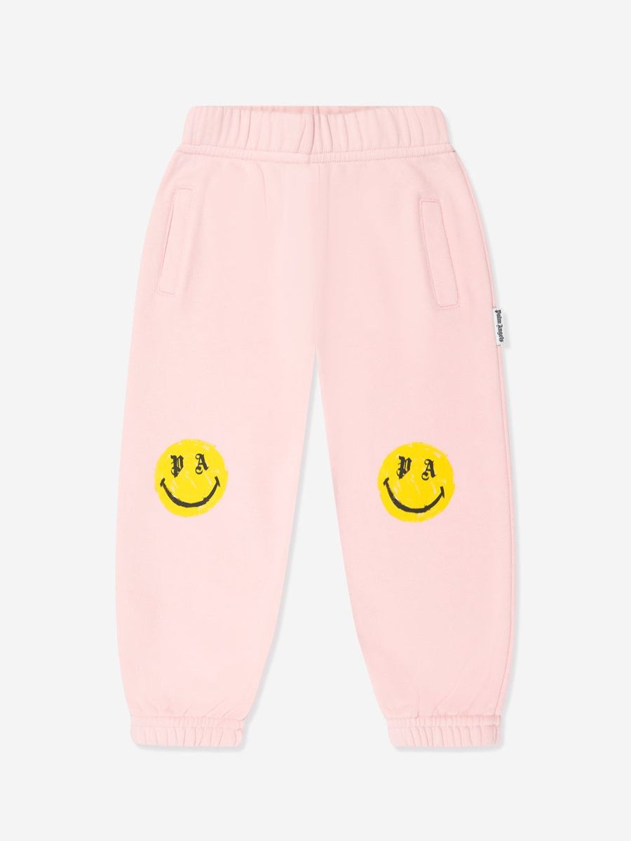 Baby Palm Angels Sweatpants | Baby Girls Smiley Brush Joggers In Pink