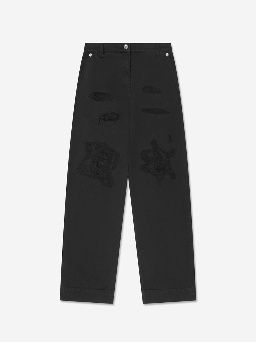 Girls Dolce & Gabbana Kids Jeans | Girls Straight Leg Jeans In Black