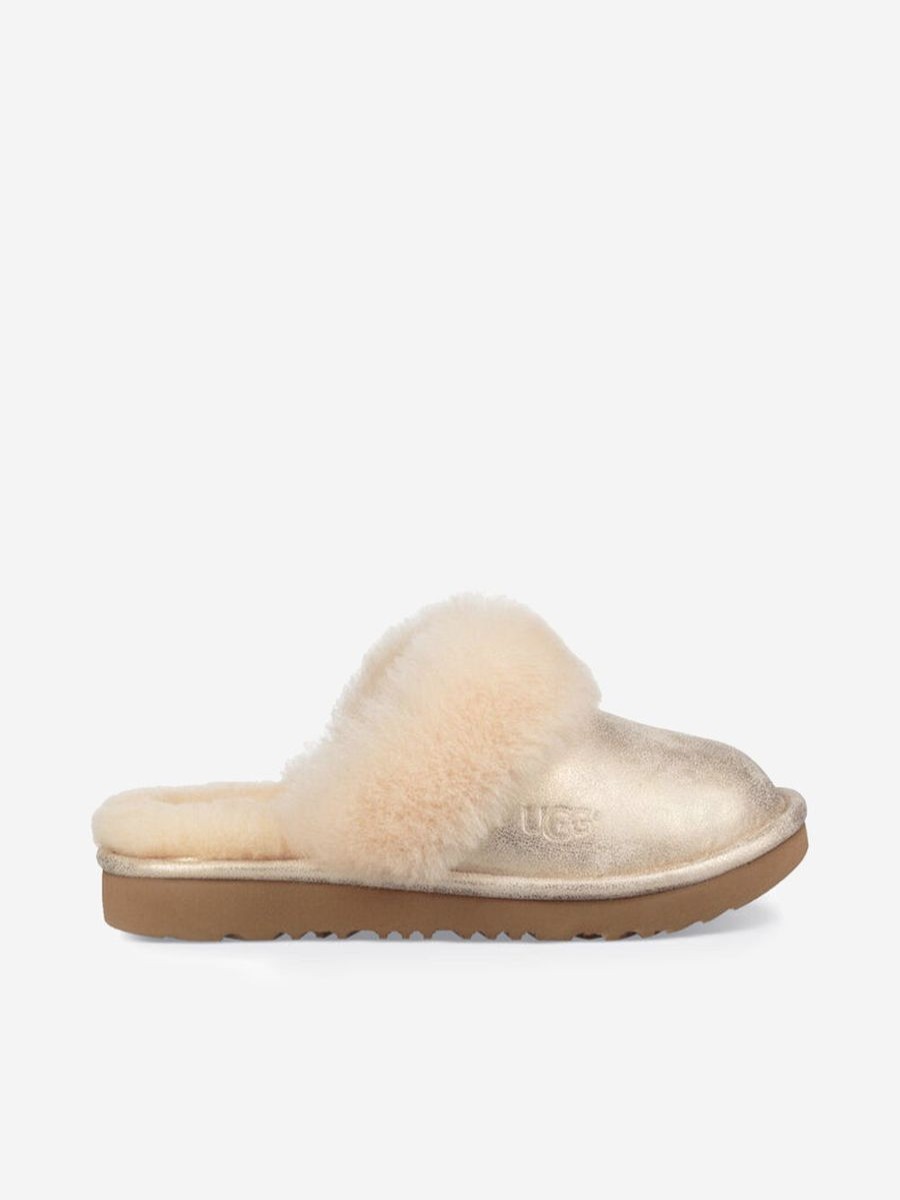 Girls UGG Nightwear & Pyjamas | Ugg - Girls Sheepskin Cozy Ii Metallic Slippers | Childsplay Clothing