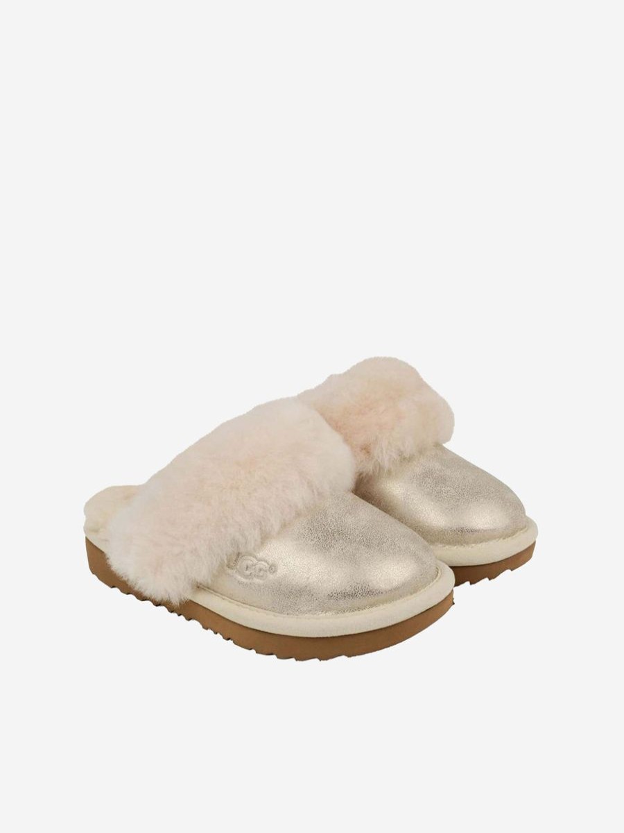 Girls UGG Nightwear & Pyjamas | Ugg - Girls Sheepskin Cozy Ii Metallic Slippers | Childsplay Clothing