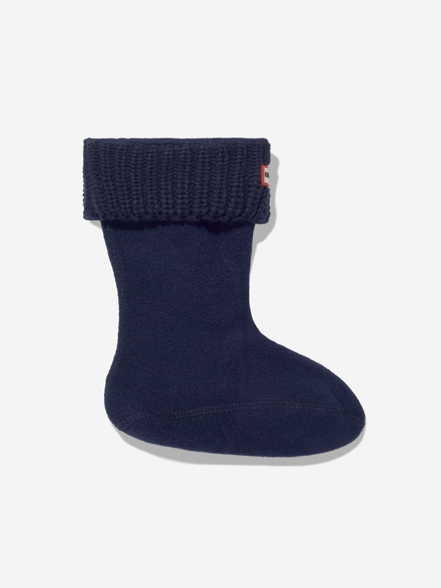 Girls Hunter Socks & Tights | Kids Recycled Half Cardigan Boot Socks In Navy