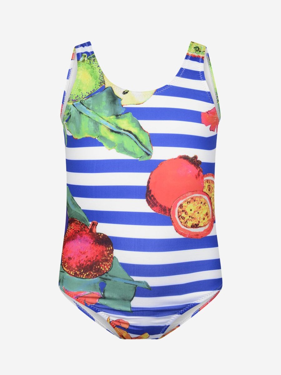 Teen Stella Jean Swimwear | Striped Fruit Swimsuit